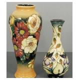 2 artist signed & dated Moorcroft pottery vases