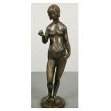 Vintage bronze: female nude - marked H.S.