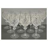 12 Waterford water goblets 7 1/2" tall