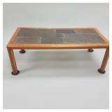 Danish teak coffee table with tile - 48" wide x