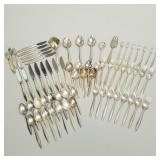 67 pieces Reed Barton diamond pattern sterling