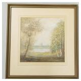 E (Ed) Dier, Rookwood artist, framed signed