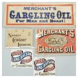 5 - 19th century paper advertising signs: Allen