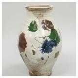 Warren Mackenzie unique tall vase with splatter