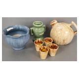 7 pcs. Carmark pottery incl. decanter set-