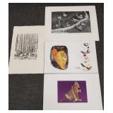 Gp. unframed prints of animals incl. Brian