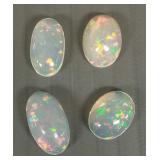 4 unset cabochon opals - 10.5x18mm largest