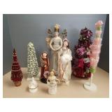 Group holiday decor incl Wendy Addison figure 23",