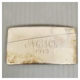 Antique sterling silver hinged calling card case