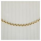 18k gold chain necklace - 8.9 grams, 20"L