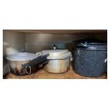 GRANITE WARE PANS & PRESSURE COOKER