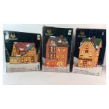 (3) DICKENS COLLECTABLE PORCELAIN HOUSES