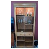 LIGHTED DEEP BOOKSHELF W/ STORAGE