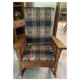 ANTIQUE PADDED ROCKER