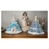 (3) HANDMADE PORCELAIN DOLLS