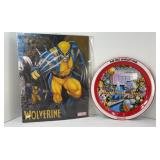 WOLVERINE METAL SIGN & WORLDS FAIR TRAY