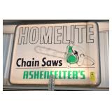 VERY LARGE HOMELITE CHAINSAW SIGN 3 COLOR