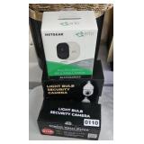 NETGEAR WIRELESS CAMERA & (3) LIGHT BULB CAMERAS