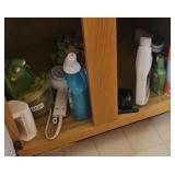 CONTENTS OF BATHROOM CABINET: CLEANING SUPPLIES,