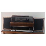 PANASONIC RECEIVER, TURNTABLE, SPEAKERS