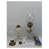 (2) COIN STAMP OIL LAMPS