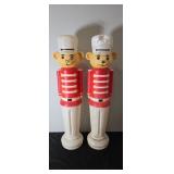 (2) BEAR TOY SOLDIERS UNION PRODUCT BLOW MOLDS