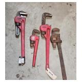 (4) PIPE WRENCHES