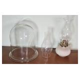 LARGE BELL COVER & OIL LAMPS