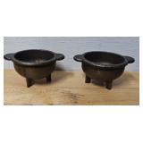 (2) LODGE SMALL CAST IRON POTS