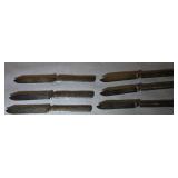 (6) STERLING SILVER BUTTER KNIVES