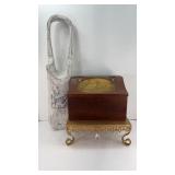 RECIPE BOX, METAL STAND & WALL DECOR