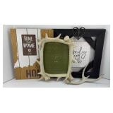 DECORATIVE FRAMES: DEER ANTLER, INDIANA & FAMILY