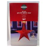 40 INCH PRE LIT FABRIC STAR