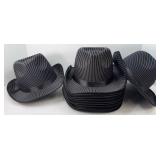 (12) BLACK MOBSTER COSTUME HATS