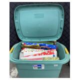 TOTE OF CHRISTMAS PAPER & WRAPPING BOXES