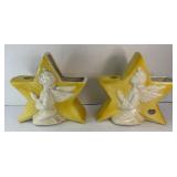 ROYAL COPLEY PRAYER VASES W/ CANDLE HOLDER