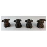 (4) CAST IRON GRISWOLD PUPS MARKED