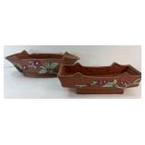 (2) ROSEVILLE POTTERY PLANTERS