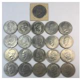 (21) EISENHOWER DOLLARS COINS