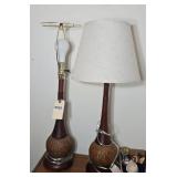 PAIR OF WOOD DECORATOR LAMPS