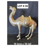 Metal Camel Statue 16x18