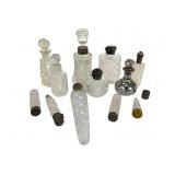 Glass Perfume & Scent Bottles - Some Sterling Tops