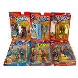 6 1992 Toy Biz X-men Carded Action Figures