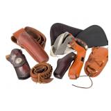 Various Holsters and Leather Belts