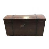 Antique dome top immigration trunk