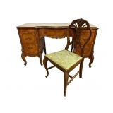 Beautiful French Hellum Furniture vanity and chair