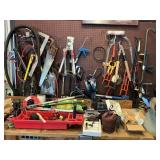 Large lot of miscellaneous yard tools