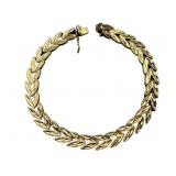 14k Chased V Link Bracelet