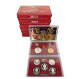 5 2010 US Mint Silver Proof Set