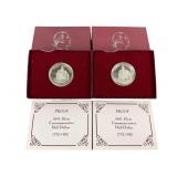 2 1982 Boxed Proof Washington Silver Halves